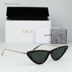 NEW Dior MISSDIOR B4U CD40105U 52N 22C0 Havana Green Unisex Cat Eye Sunglasses